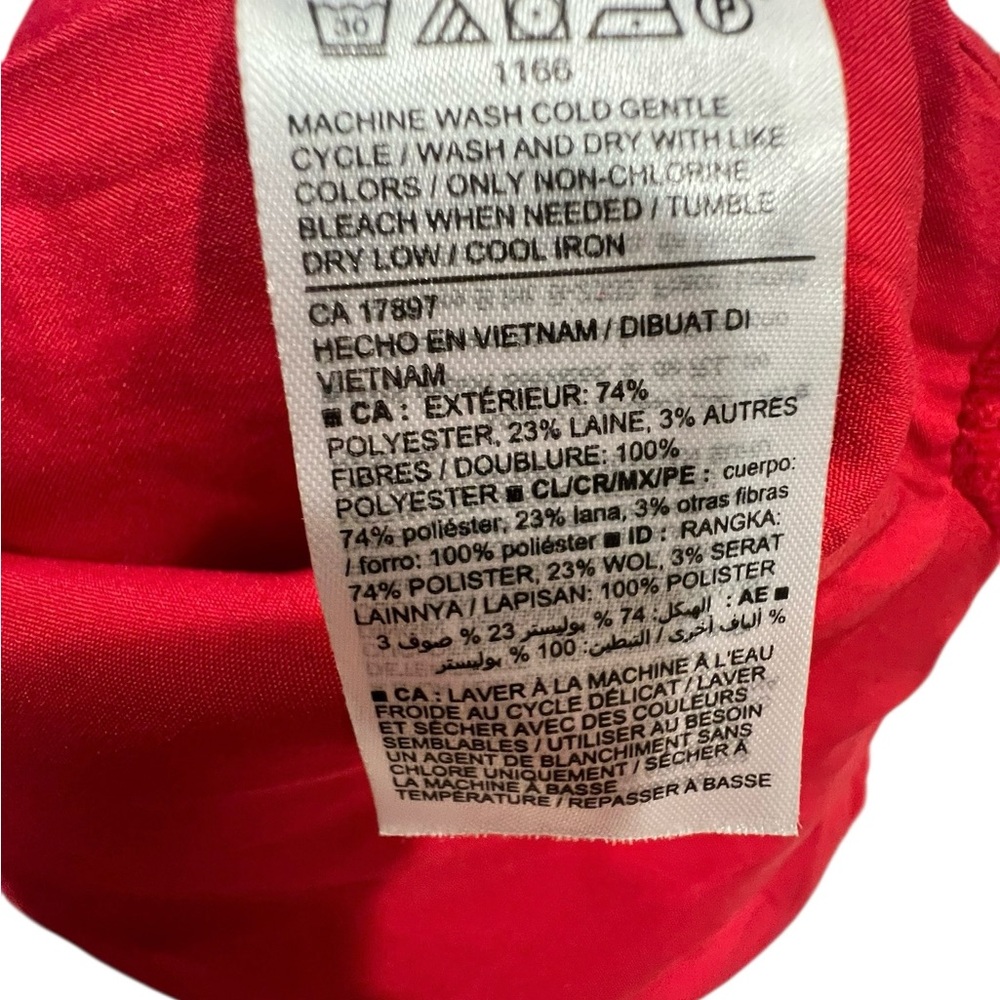 Old Navy Red Long Boucle Textured Wool Utility Shacket large - Picture 6 of 7